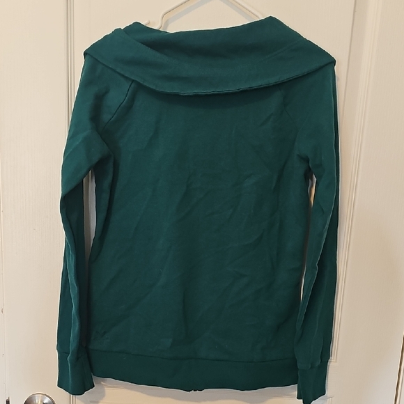 Garage Women's Teal Bomber Jacket - Picture 3 of 5